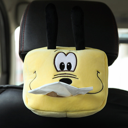 Cartoon Car Tissue Box Creative Cute Car Seat Back Sun Visor Armrest Box Multifunctional Car Tissue Box
