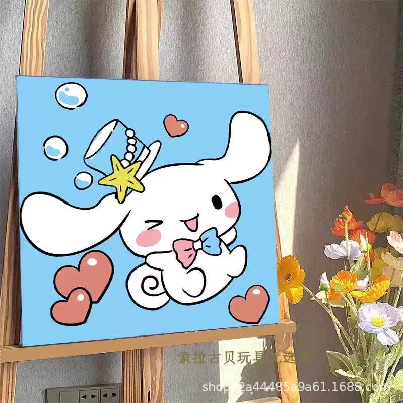 Милый мультяшный цифровой масляный рисунок раскраска повседневный handmade граффити подарок на день рождения картина