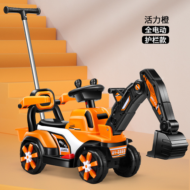 Excavadora coche de ingeniería de juguetes para niños 1 - 5 años de edad puede montar excavadora eléctrica coche eléctrico