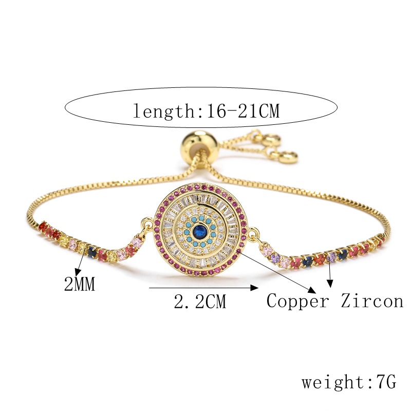 Fashion Eye Copper Bracelets Plating Zircon Copper Bracelets