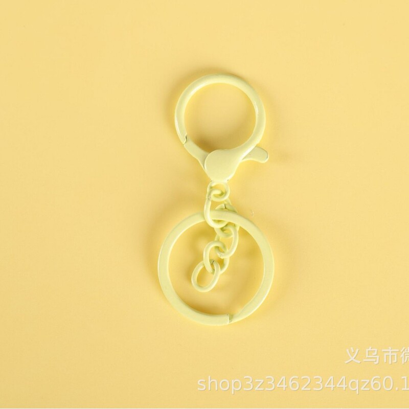彩色烤漆钥匙圈锌合金8字龙虾扣3件套DIY钥匙扣箱包玩具挂扣配件|undefined