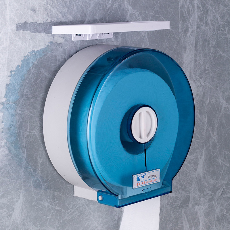 Caja de pañuelos de rollo grande Caja de papel de rollo de hotel Caja de papel de papel de baño de inodoro Caja de papel grande montada en la pared sin perforación
