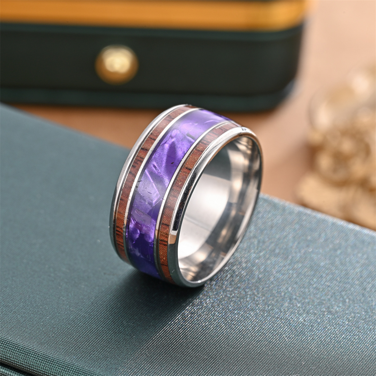 Gear Pattern Retro Punk Gear 304 Stainless Steel Plating Men's Rings Men Band Rings