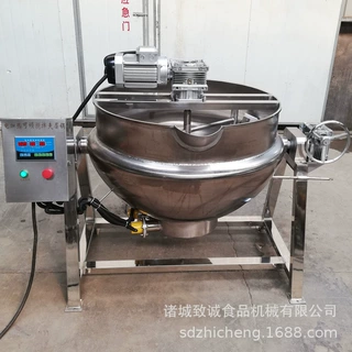 现货供应各种夹层锅 手动翻锅出料夹层锅 自动控温搅拌炒锅
