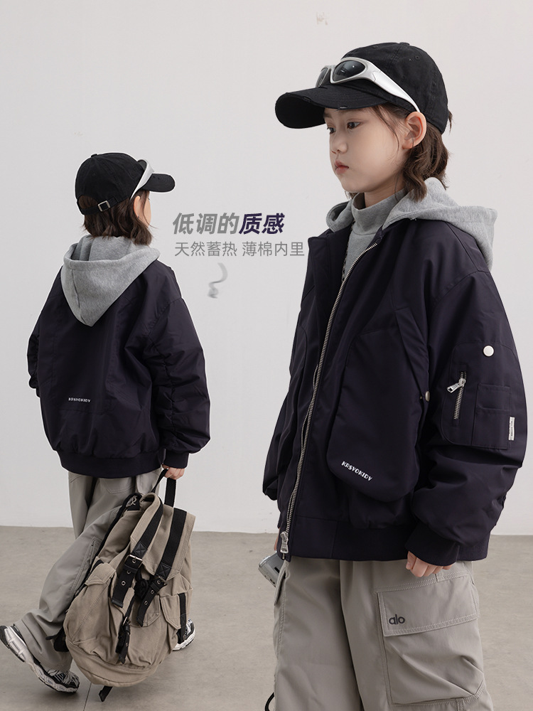 Children's winter demi-season hoody with hood for boys