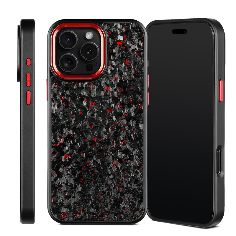New Metal Frame Carbon Fiber Phone Case for iPhone16promax 15 Apple 14 13 12 11Pro