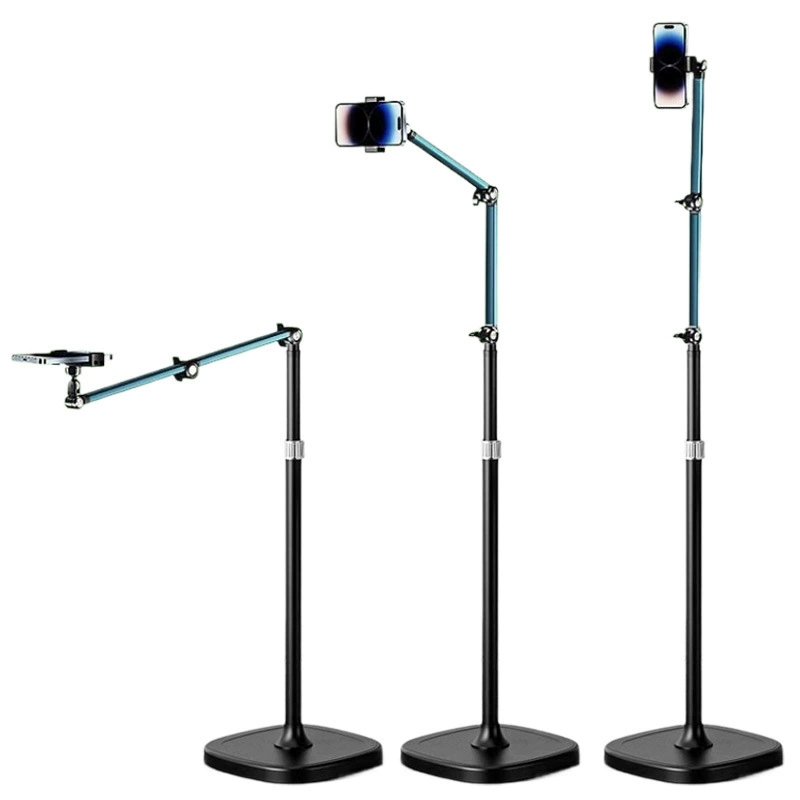 Подвесная подставка для живой фотографии для фотосъемки и просмотра драм, зажим для мобильного телефона и планшета, свободно регулируемая металлическая напольная консольная подставка.
