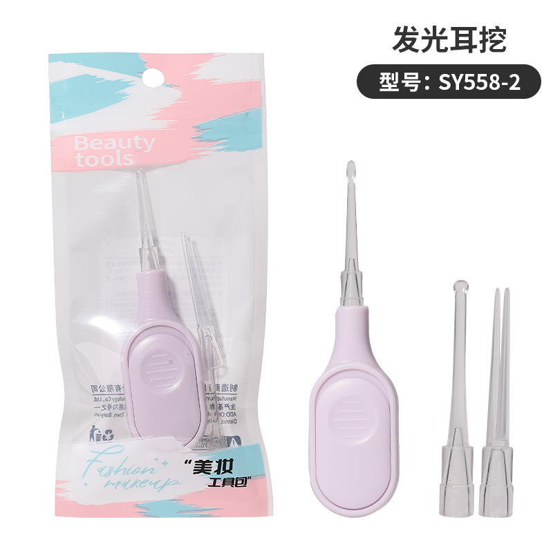 LMLTOP auricular luminoso conjunto de 3 piezas cucharas visibles auriculares limpias auriculares con lámpara herramienta de auriculares seleccionada estrictamente