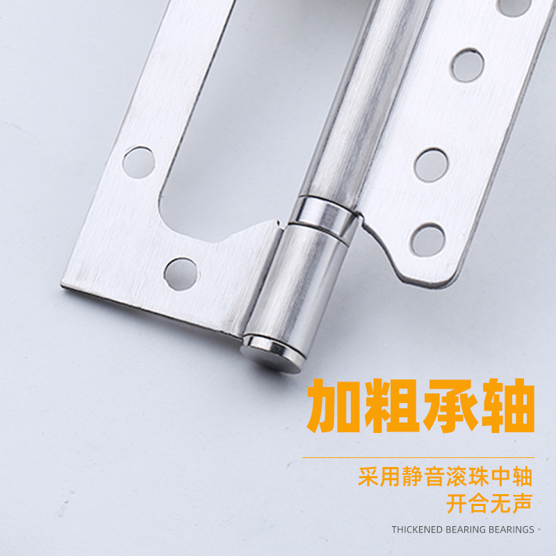 Bisagra de acero inoxidable sin ranuras de 4 pulgadas bisagra puerta y ventana de hardware armario puerta del Gabinete de silencio teniendo hojas sueltas