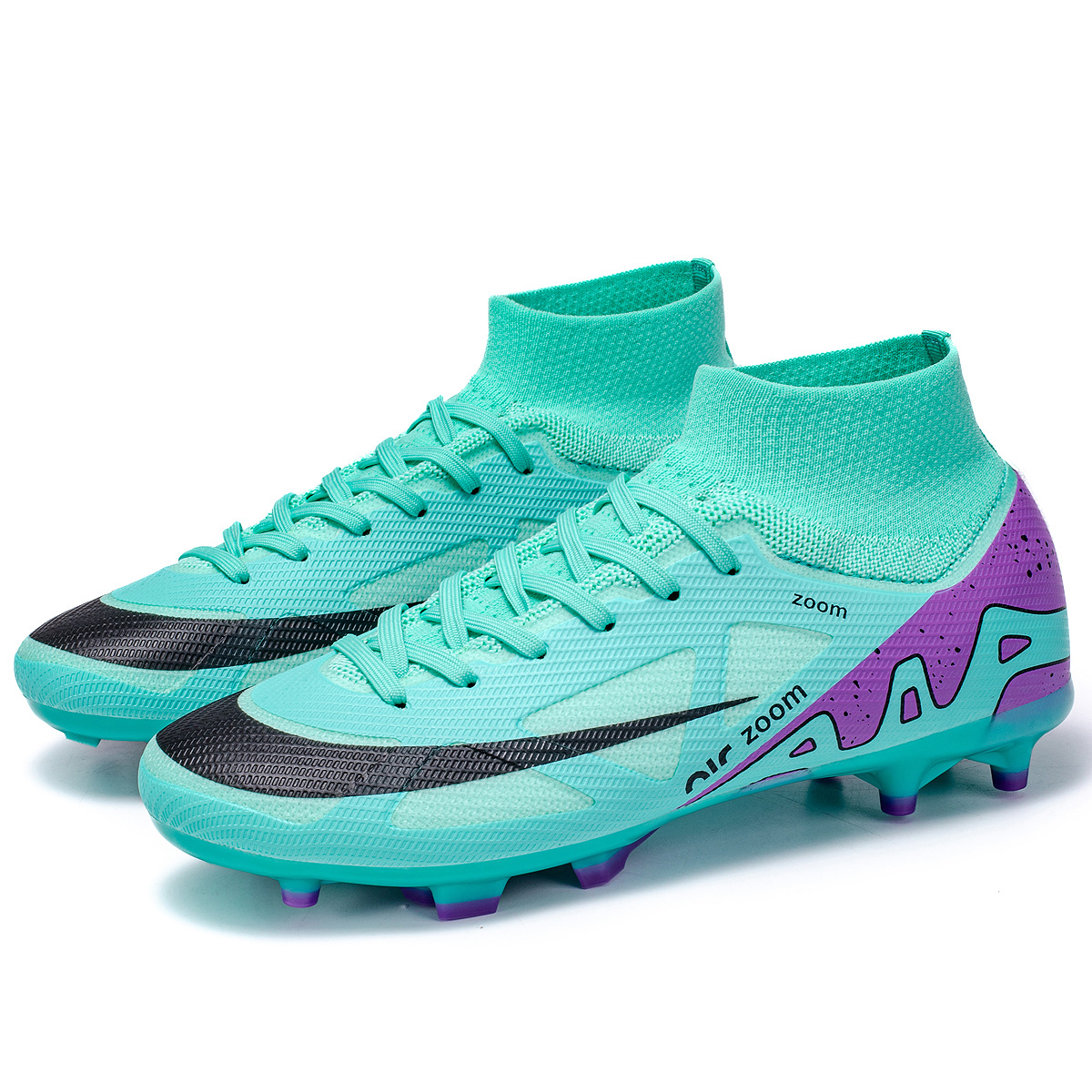 Nuevos zapatos de fútbol de entrenamiento al aire libre para niños transfronterizos, zapatos de fútbol de clavos