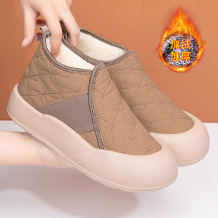 Winter New 2025 Thick-Soled Non-Slip Mom's Shoes Thickeneded Warm Sheep Wool Waterproof Lightweight Casual Snow Cotton Boots