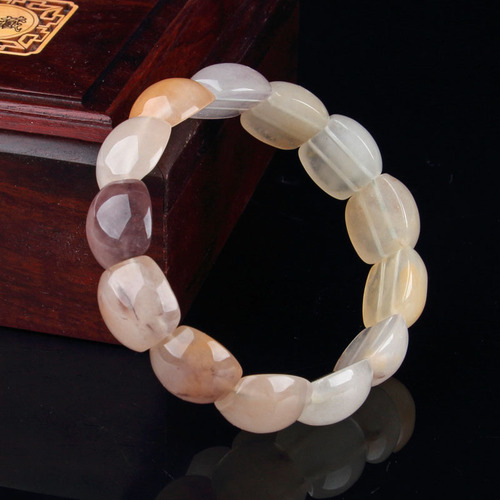 Natural Aventurine Jade Hand Row, Colorful Jade Bracelet, High Bamboo Section Women's Hand Row, Live Broadcast Supply Chain Source