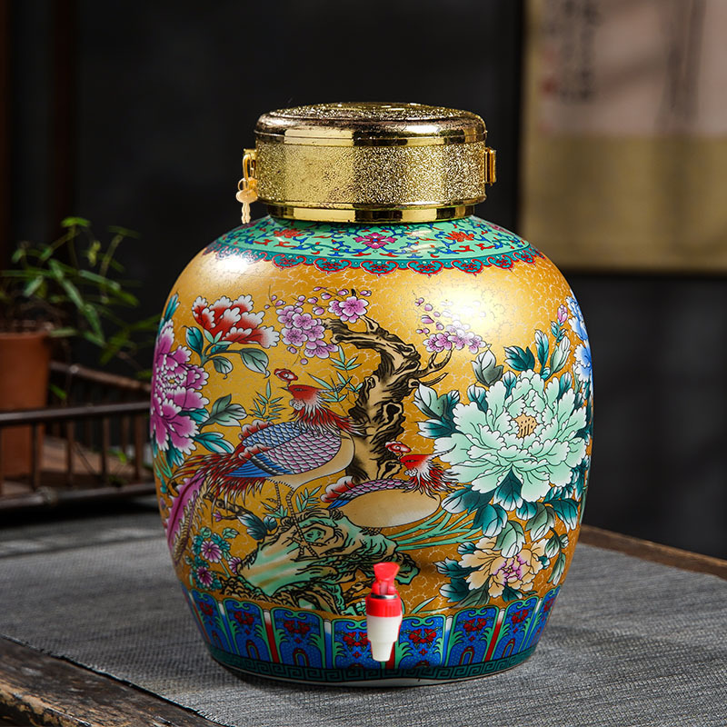 노란색 잠금 장치가있는 10kg 플라스틱 수도꼭지