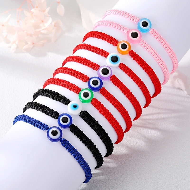 Cross-border hot-selling jewelry blue eyes devil evil eye hand-woven Devil eye knot bracelet in stock