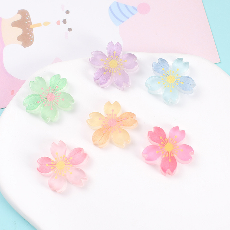 Factory Direct Sales Luminous Cherry Blossom DIY Jewelry Material Resin Flower Accessories Glue Phone Case Beauty Materials Factory Direct Sales Luminous Cherry Blossom DIY Jewelry Material Resin Flower Accessories Glue Phone Case Beauty Materials