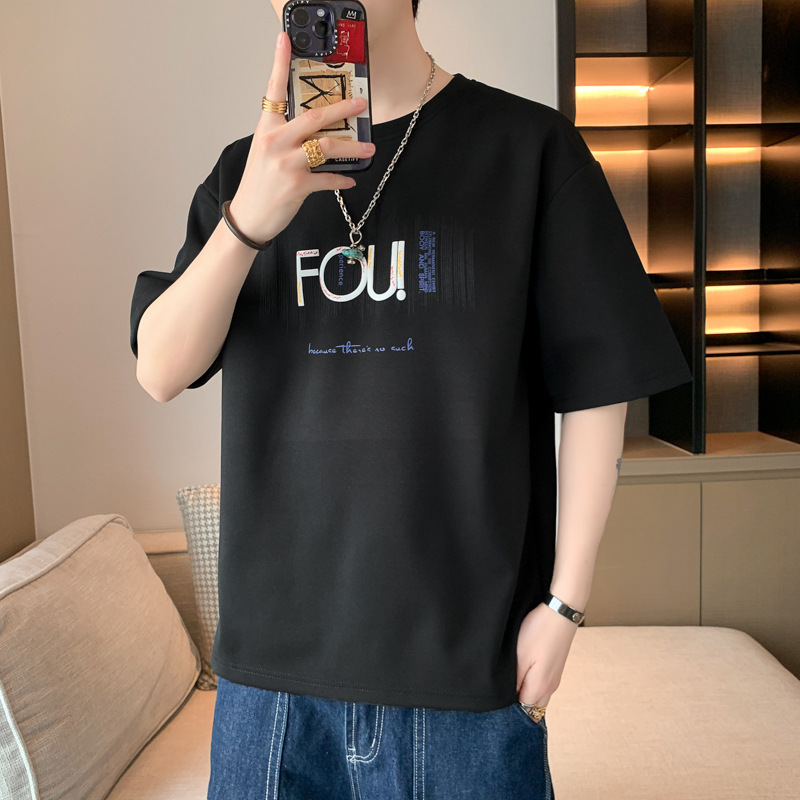 Yi Pin Yuan-YPY6883-P plus size 22 men's summer new American street national fashion niche loose T-shirt [M-8XL Yi Pin Yuan-YPY6883-P plus size 22 men's summer new American street national fashion niche loose T-shirt [M-8XL