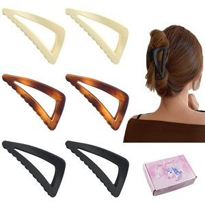 Aitong Corea del Sur accesorios para el cabello ins simple triángulo horquilla temperamento helado pinza Cabeza trasera updo tiburón pata