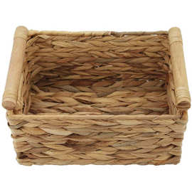 批发亚马逊藤编收纳筐现代简约创意葫芦草编织台面小置物篮收纳篮