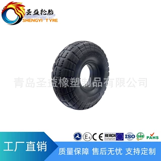 【厂家供应】3.50-4PU发泡轮现货批发小型工业机械轮手推车轮跨境