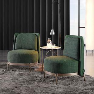 Italian minimalist lounge chair living room single sofa hotel sales office internet celebrity light luxury designer reception sofa stool
