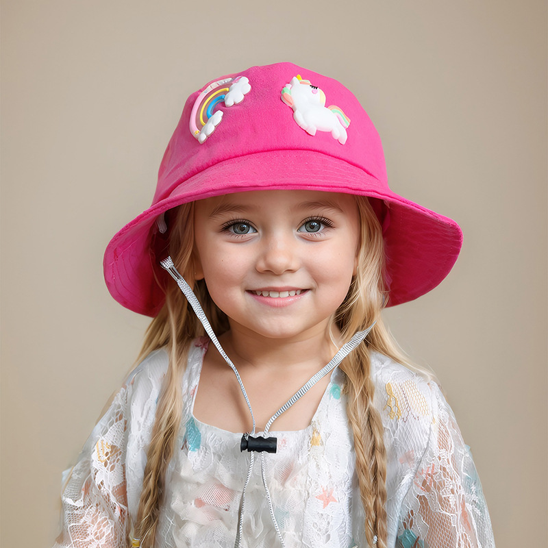 Children's cotton cartoon cute breathable beach hat for men and…