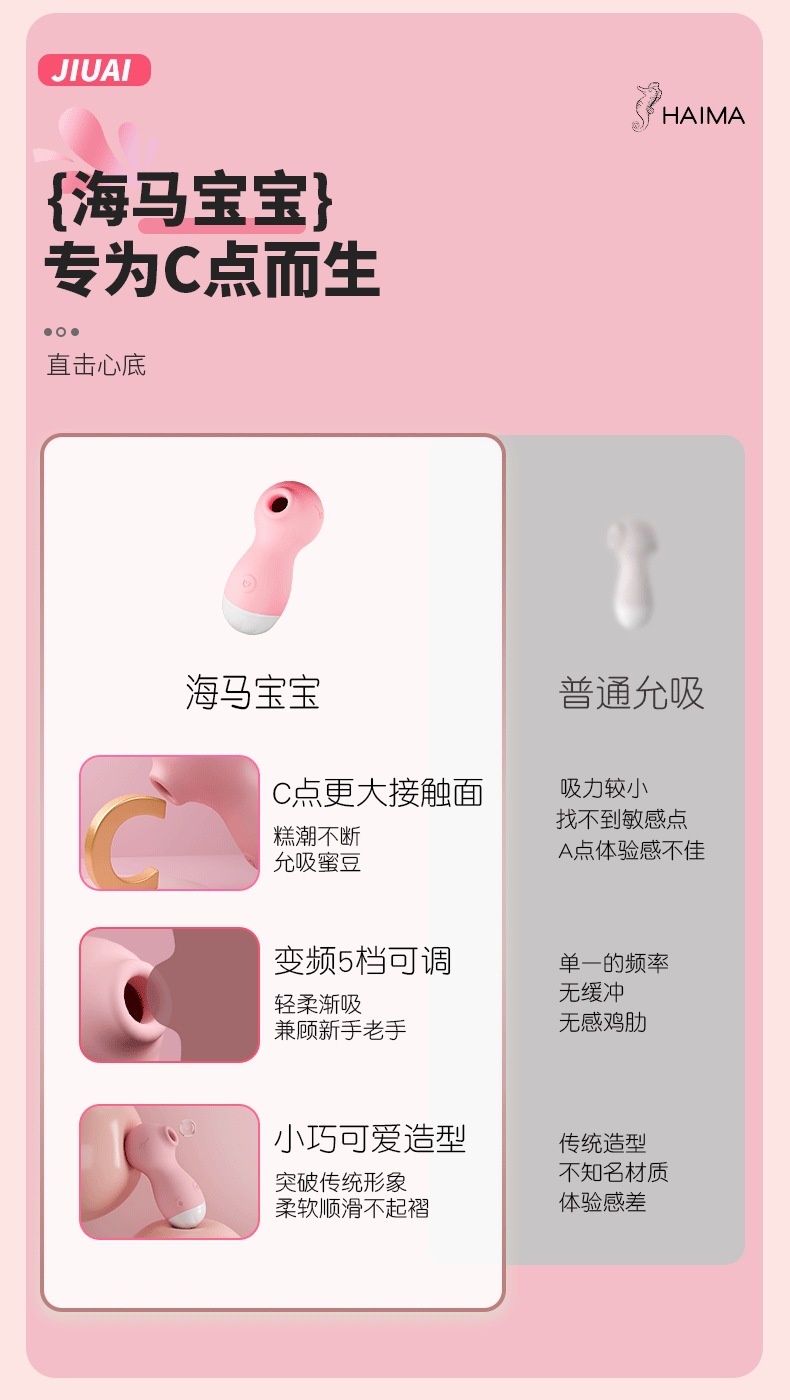 Sucking Vibrator for Women with Licking Function, Silicone and ABS, USB Rechargeable, Pink — detail image 15
