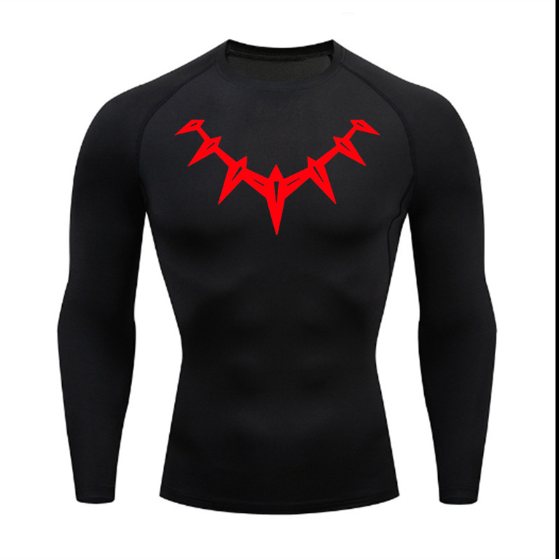 Black panther herr träningströja fitness andas och elastisk_voghion.com