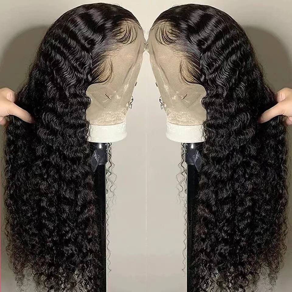 Amazon nueva venta caliente peluca larga de las mujeres Pelo Rizado africano pequeño rizado encaje peluca cabeza cubierta fábrica ventas directas en stock