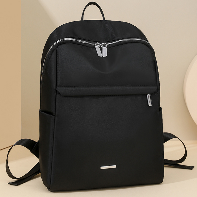 2025 nueva mochila de nailon para mujer, mochila de gran capacidad, simple y de moda, estudiante universitario, mochila escolar ligera a prueba de salpicaduras de agua