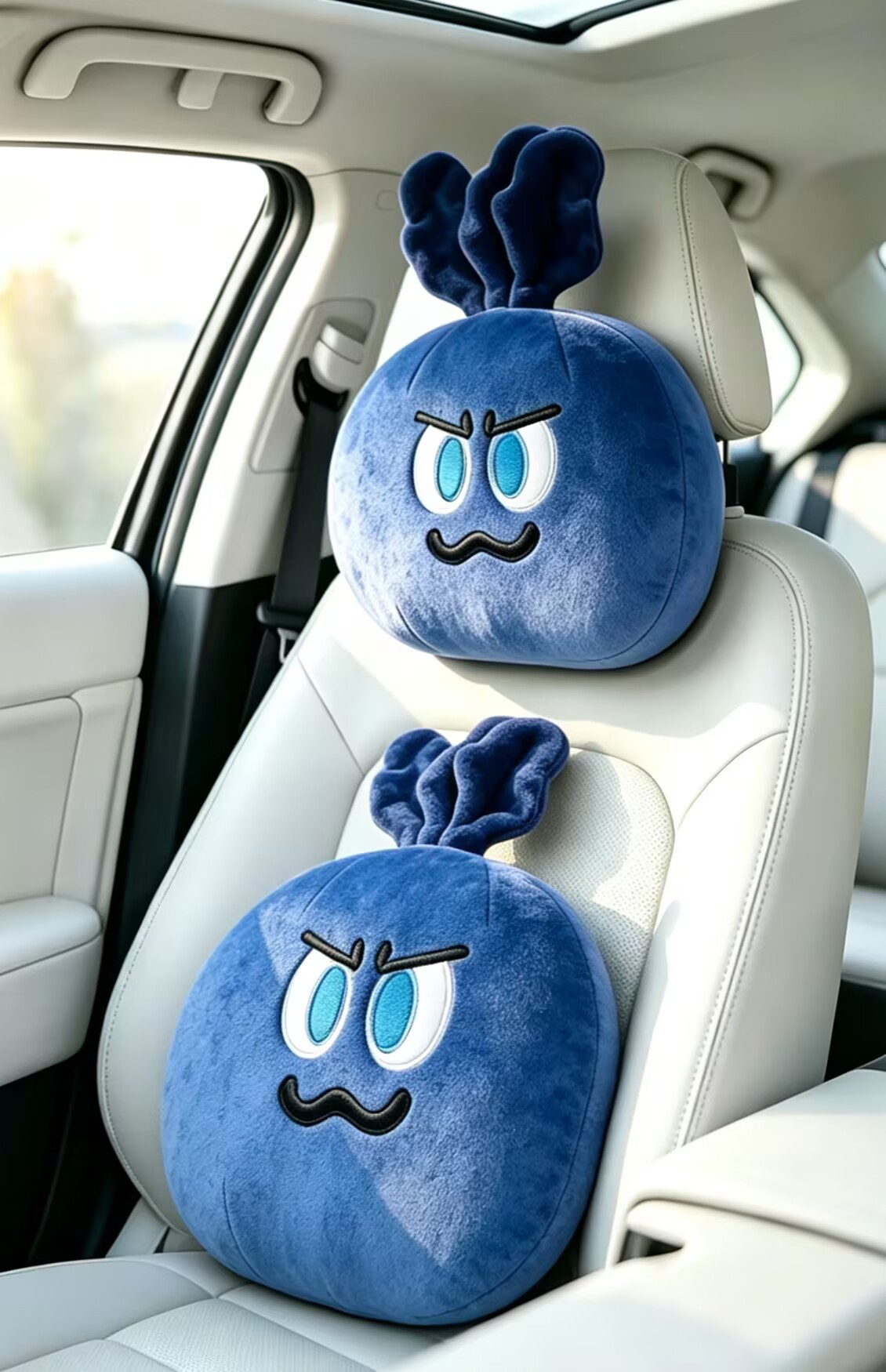 Car headrest cartoon plush toy, Mayday merchandise, cute decorative pillow, car headrest and neck pillow