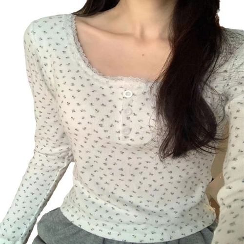 velvet base shirt with Autumn and winter warm velvet floral long-sleeved T-shirt for women pure desire design slim fit and slim inside