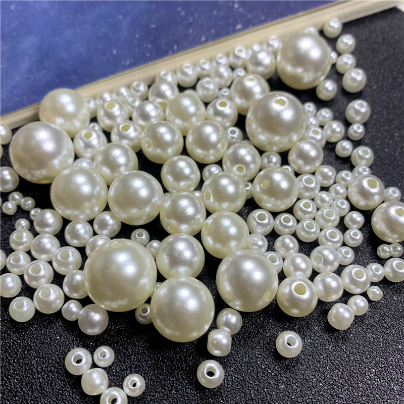 语恬3-14mm通孔abs仿珍珠圆珠diy串珠手机壳服装鞋服包饰品配件