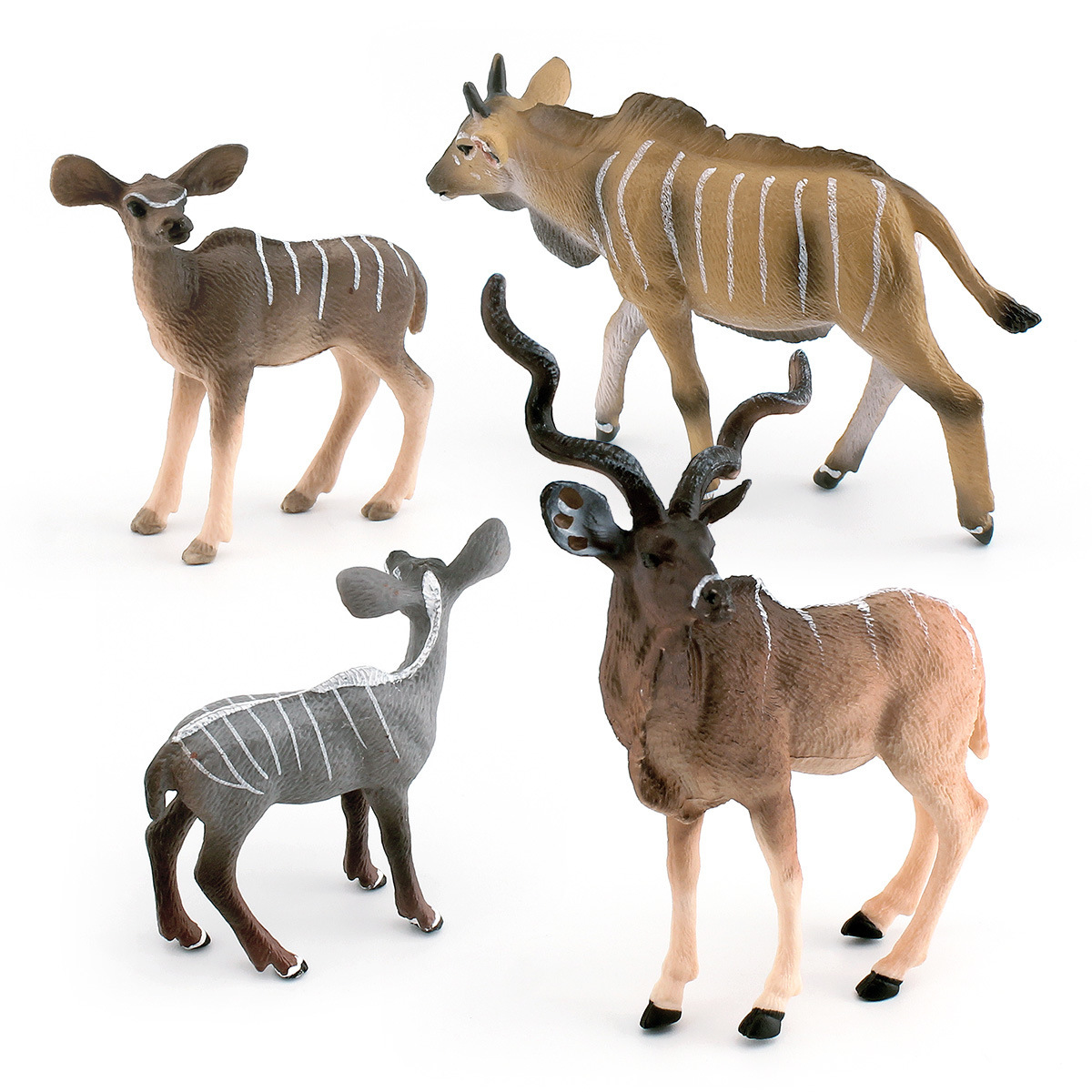 Simulación transfronteriza Animal de la selva Ángulo de giro africano antílope rompecabezas cognitivo infantil modelo animal decoración de escritorio adornos