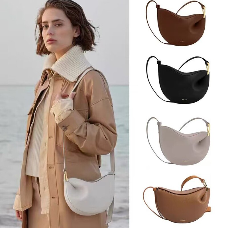 Popular French Pol Niche Brand Tonca Pea-Shaped Bag, High-Quality Genuine Leather Shoulder and Crossbody Women's Bag, Light Luxury Popular French Pol Niche Brand Tonca Pea-Shaped Bag, High-Quality Genuine Leather Shoulder and Crossbody Women's Bag, Light Luxury