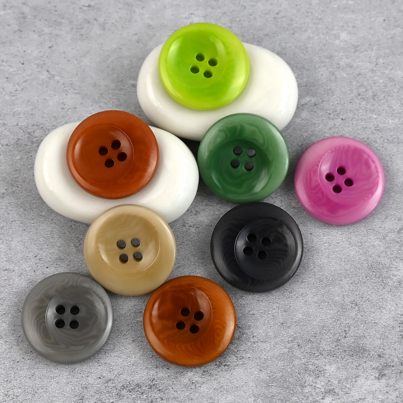 Irregular Concave Moon Pit-Shaped Buttons in Pink, Purple, Vintage Green, and Apple Green for Suits, Vests, and Cardigans