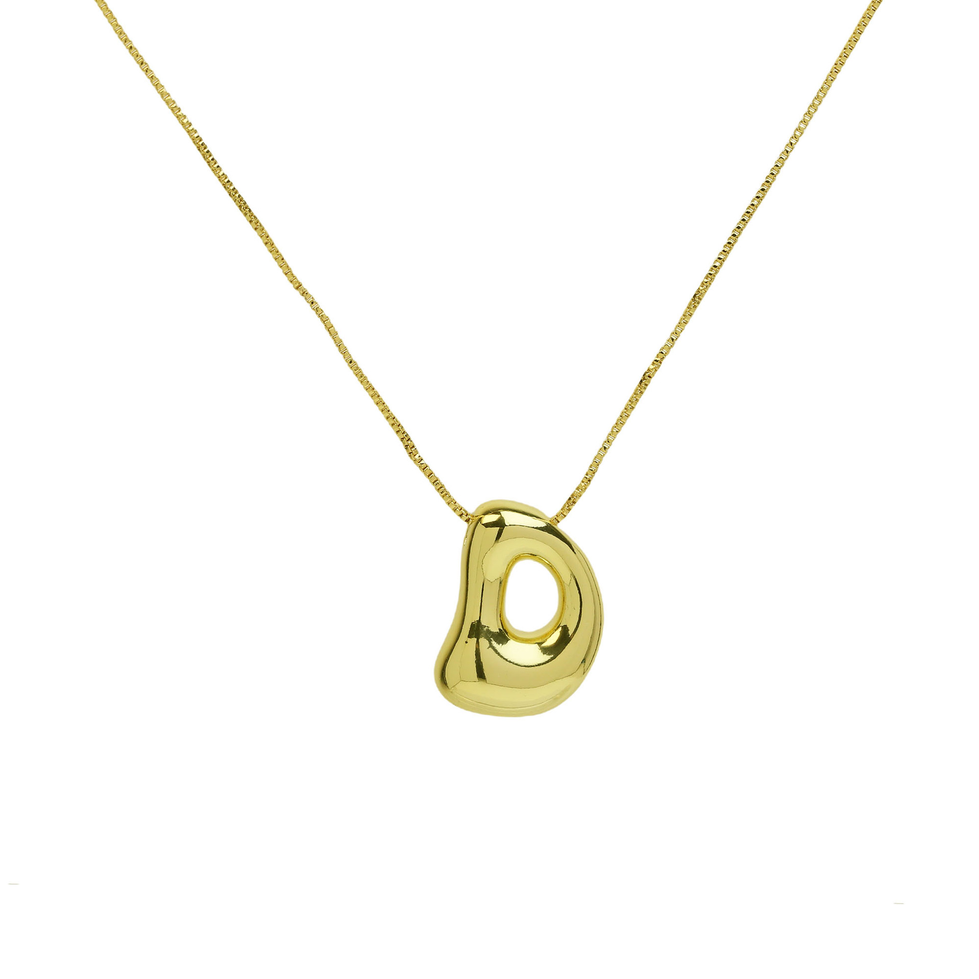 Holiday, Daily Occasion Brass Material Letter Pattern Women's Gender Casual Simple Style Letter Brass Pendant Necklace 1 Piece