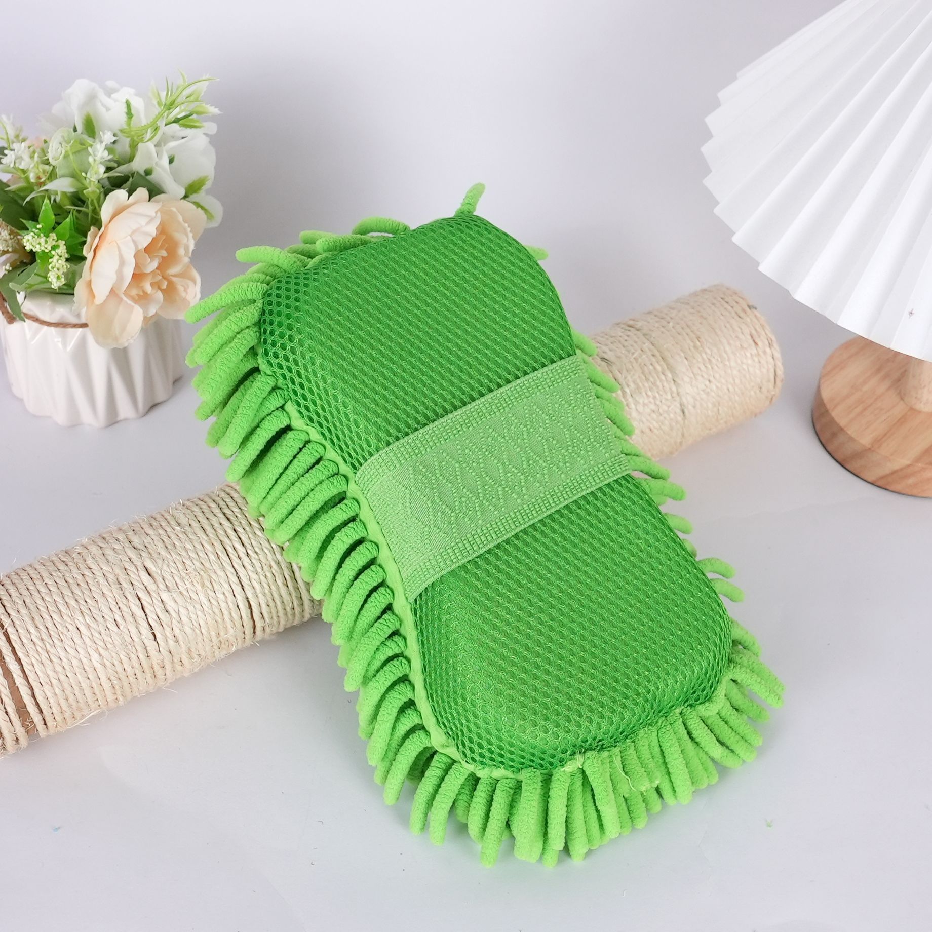 Bolsa de esponja de Chenille no es fácil de herir pintura de automóvil coral limpiador de tela espesa toalla de esponja guantes de lavado de automóviles