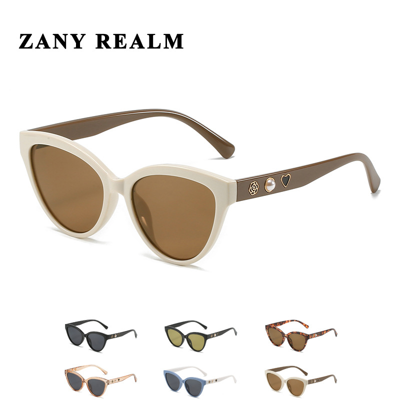 Nuevo ojo de gato retro en línea gafas de sol de la celebridad exquisito Chanel perla Camelia anti-azul gafas de luz fabricante en stock 5001