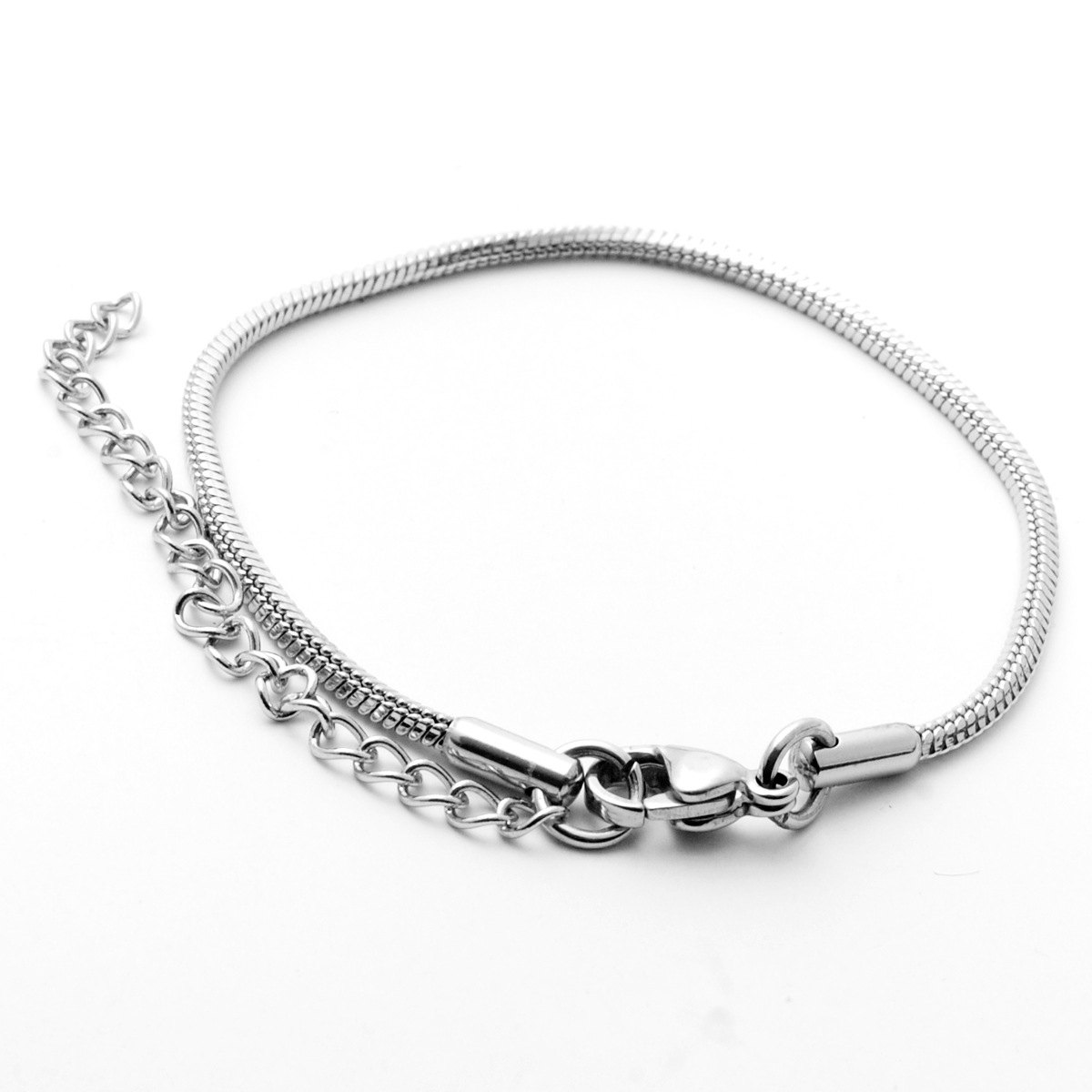 60g Weight Simple Style Waves Stainless Steel Polishing Bracelets
