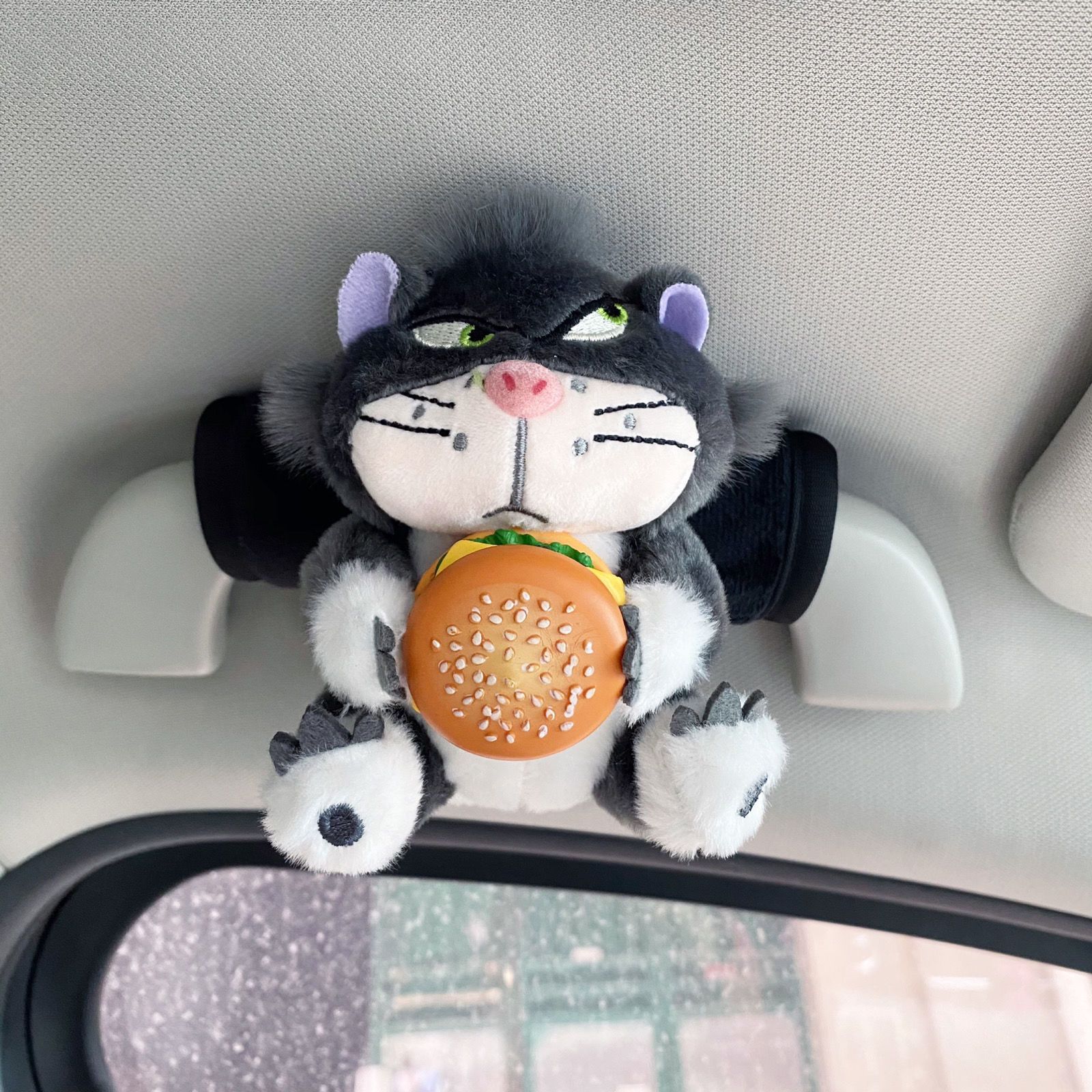 Caricatura encantadora Lucifer mango de coche cubierta de protección universal para niñas artículos de decoración interior guantes de techo