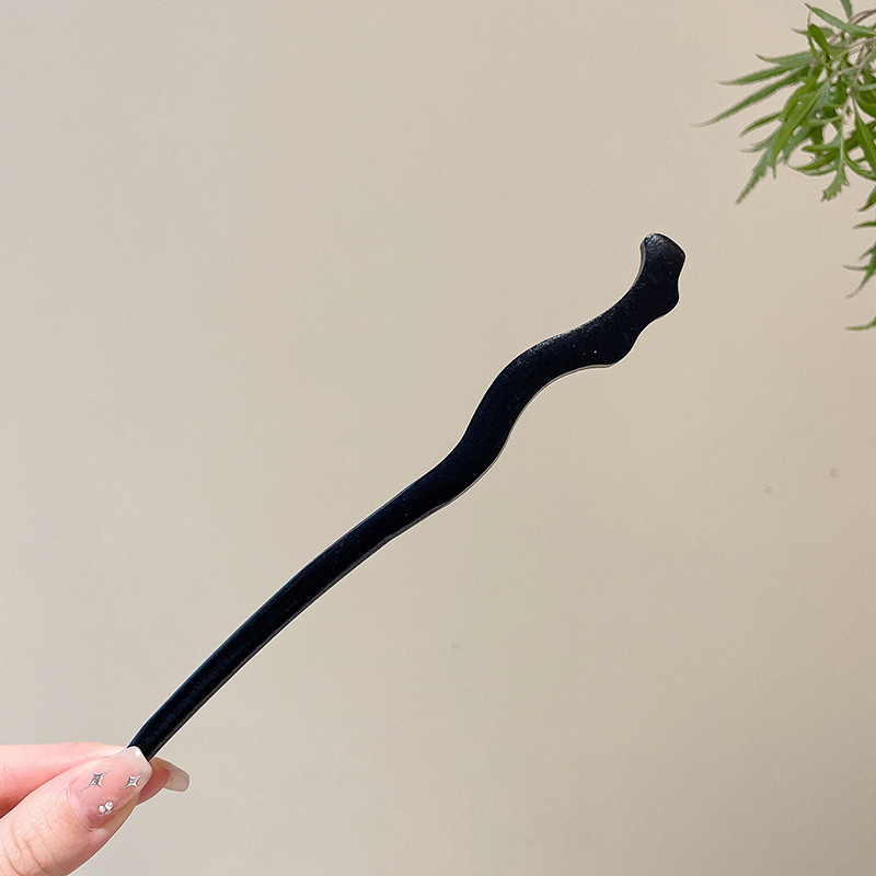 黑檀木新中式发簪女现代简约流苏发钗古风气质高级感盘发头饰|undefined