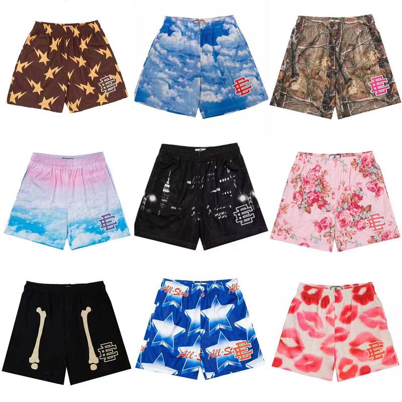 Ee Eric Emmanuel Men's Beach Board Shorts Fitness Training Exercise Shorts Women's Summer Fitness