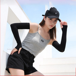 Sports Ice Sleeves Ice Silk Sleeves Outdoor Cycling Summer Solid Color Sheath Sleeves Gloves Ice Sleeves