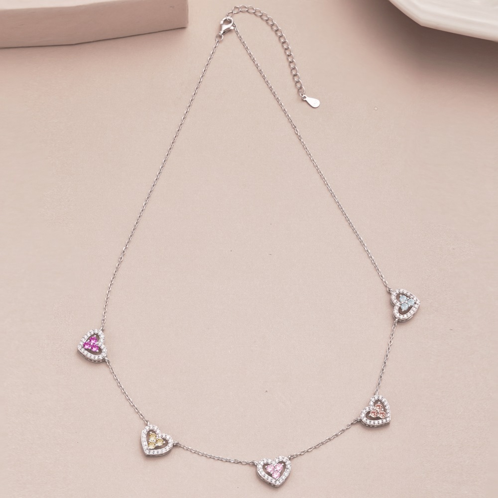 9g Weight 925 Sterling Silver Pendant Material Zircon Inlay Material Necklace Classification 925 sterling silver Chain Material 1 Piece Quantity Casual Occasion 925 Sterling Silver Material Heart Shape Pattern Women's Gender Diamond Design Simple Style Style 1 Piece 925 Sterling Silver Heart Shape Zircon 925 Sterling Silver Necklace 8
