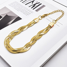 不锈钢麻花蛇骨手链饰品代理商批发男女款钛钢扭纹个性潮流链条