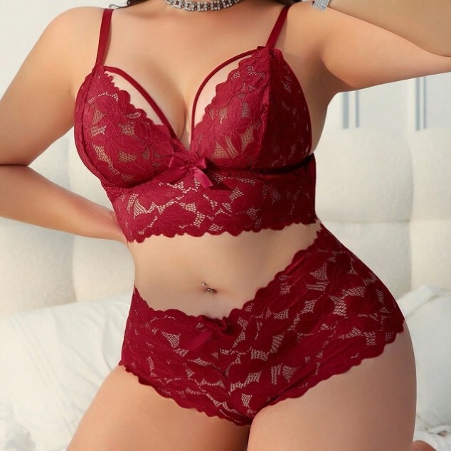 2026 New European and American Women's Lace See-Through Sexy Three-Point Midnight Hot Girl Temptation Lingerie Set Wholesale 2026 New European and American Women's Lace See-Through Sexy Three-Point Midnight Hot Girl Temptation Lingerie Set Wholesale
