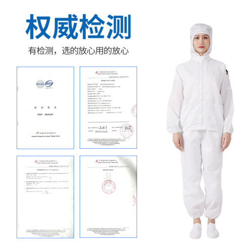 Ruiheng manufacturer anti-static hooded split suit set clean blue dust-free workshop food factory clothes static clothes