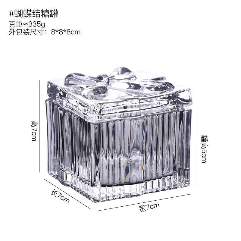 Jarra de caramelo de vidrio vintage transparente de almacenamiento de joyas jarra Mongol de vidrio bolsa candelabro ins accesorios de foto jarra de almacenamiento