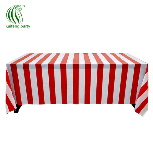 Circus red and white striped background wall Christmas party table setting decorations new style