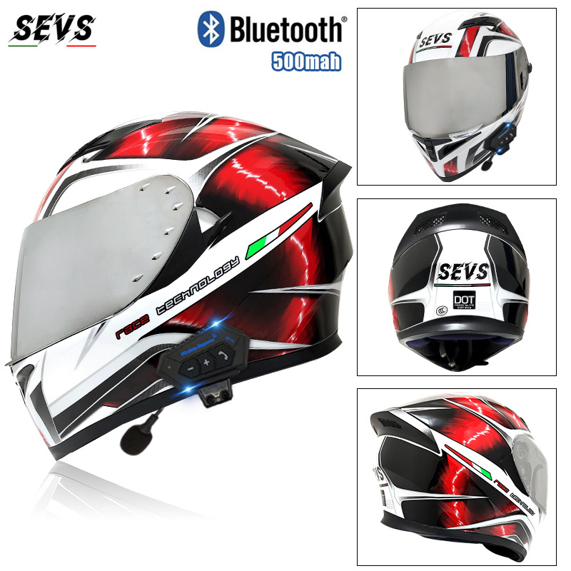 화이트 레드 허리케인 실버 도금 미러 블루투스